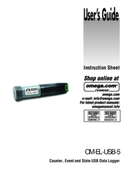 Thumbnail of document Manual - OM-EL-USB-5 Counter, Event & State Data Logger w/USB Interface